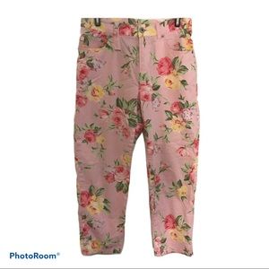 Lauren Ralph Lauren pink floral pants size…